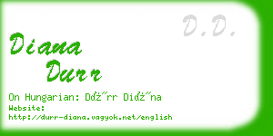 diana durr business card